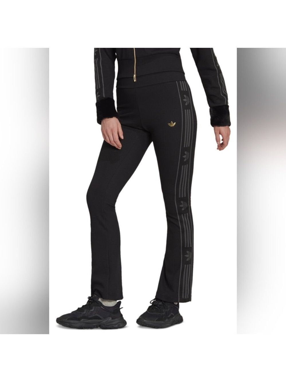 Adidas Ski Chic Flared Rib Leggings Size Small